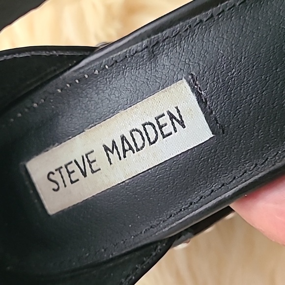 Steve Madden Fara S Black Studded Heels - Picture 12 of 16